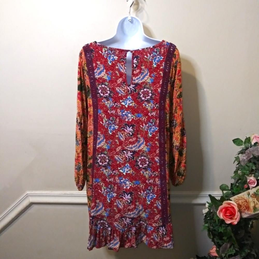 Matilda Jane Boho Lovely Menagerie Floral Lace Trimmed Prairie Dress - Picture 9 of 12